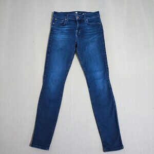 7 For All Mankind jeans women's size 26 ink blue colour skinny mid-rise straight
